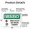 Signmission First Aid Kit AED Inside Cabinet With Symbol, 18 in W x Rectangle, Plastic OS-2PACK-EM-P-1218-L-10369 - alternate 8